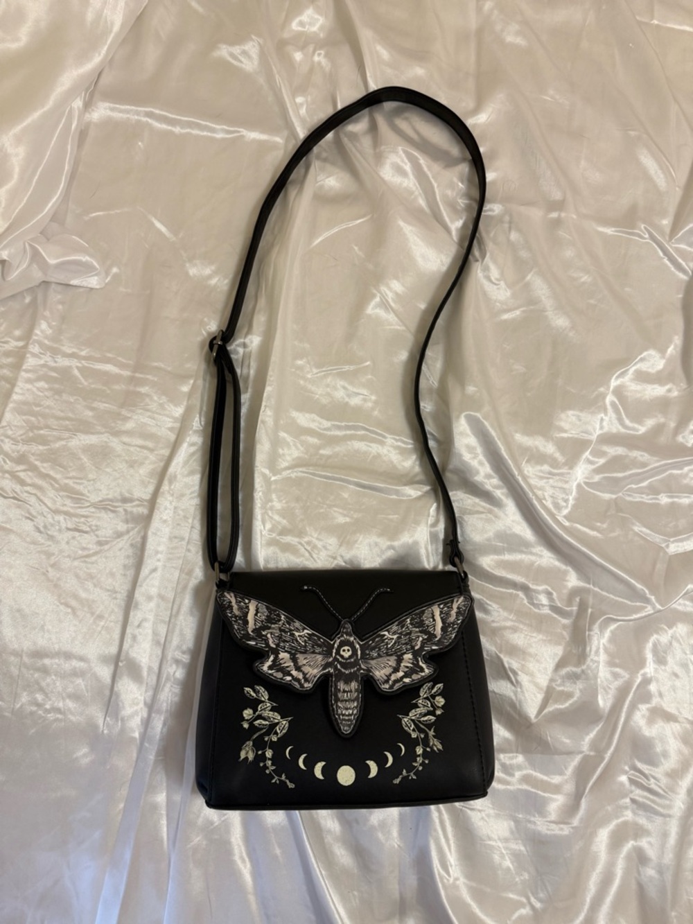 Death Moth Moon Phase Crossbody Bag